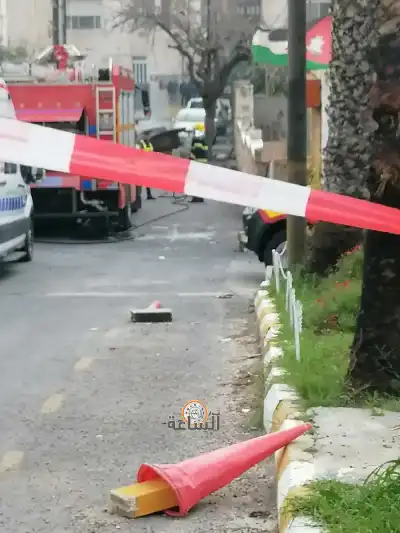 سقوط شظية مقذوف صاروخي في محيط