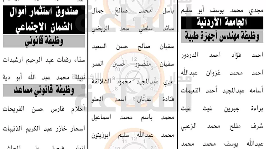 مدار الساعة,وظائف شاغرة في الأردن,وزارة النقل,وزارة الزراعة,الضمان الاجتماعي,1. #امتحان_تنافسي_الكتروني,2. #الخدمة_المدنية,3. #التوظيف_الحكومي
