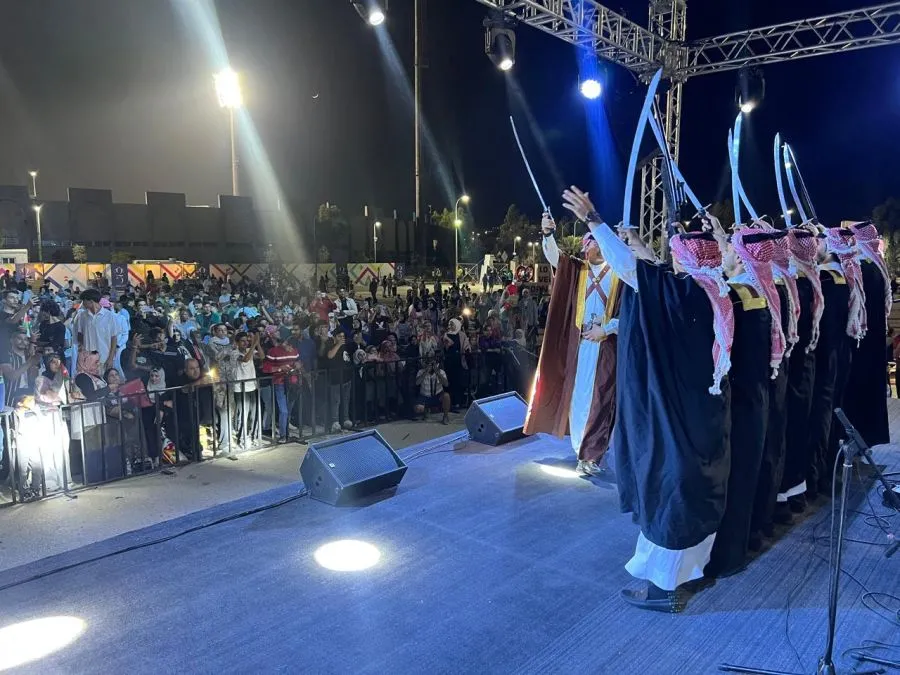 مدار الساعة,مناسبات أردنية,الملك عبدالله الثاني,اليوبيل الفضي,مديرية ثقافة الزرقاء,بلدية الرصيفة,فرقة السلط للفلكلور الأردني