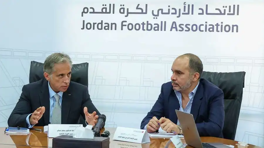 مدار الساعة,أخبار رياضية,الدكتور جعفر حسان,وزير الشباب,يزن الشديفات,الأمير علي بن الحسين,رئيس الوزراء,الملك عبدالله الثاني,الحسين بن عبدالله الثاني,ولي العهد,الاتحاد الأردني لكرة القدم,المنتخب الوطني لكرة القدم,كأس العالم,المنتخب الوطني