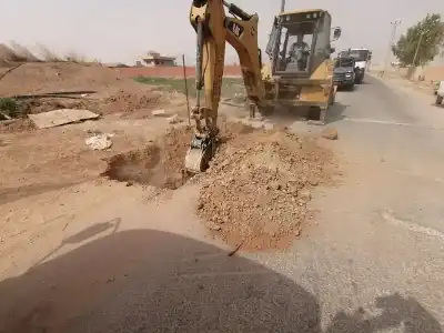 المياه تضبط اعتداء على خط لتزويد