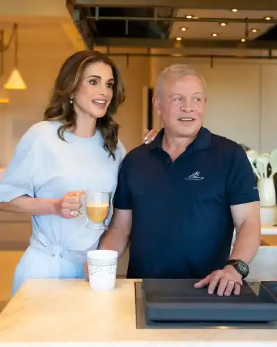 أحلى فنجان قهوة للملكة رانيا