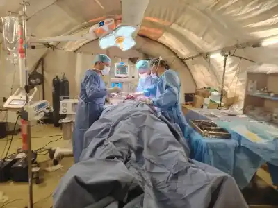 المستشفى الميداني الأردني جنوب غزة7 يجري