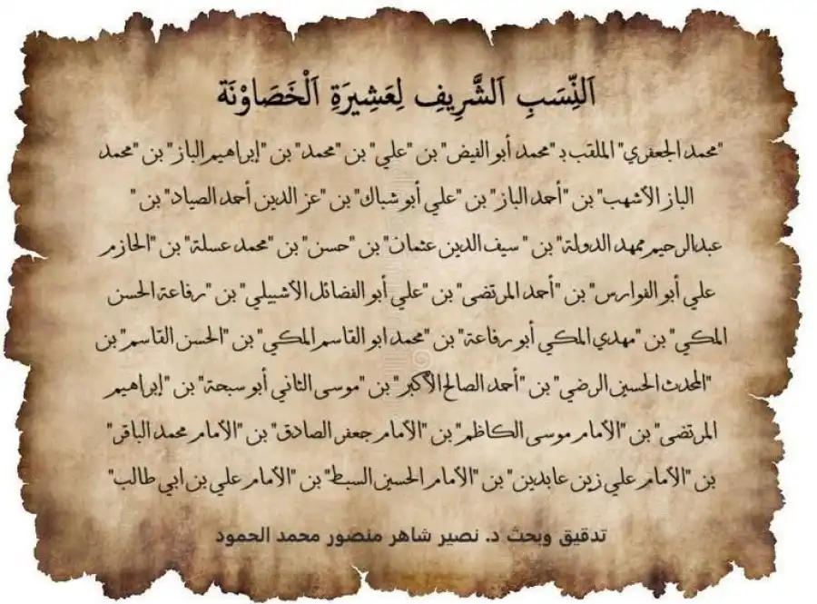 الخصاونة يكتب: النسب الشريف لعشيرة الخصاونة