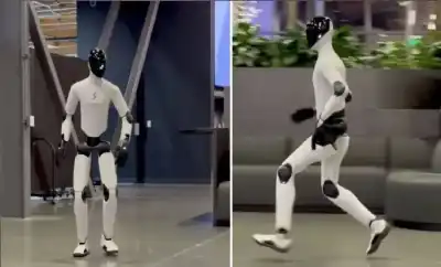 روبوت يركض: شاهد روبوت تسلا أوبتيموس