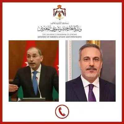 الصفدي وفيدان يبحثان الاوضاع في غزة