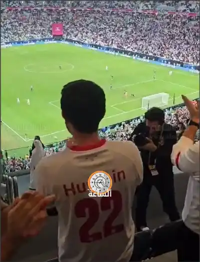 شاهد.. فرحة ولي العهد بهدف نزار