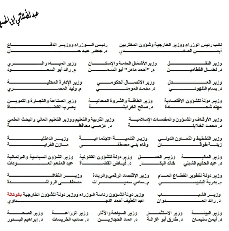 مدار الساعة,أخبار الأردن,اخبار الاردن,الملك عبد الله الثاني,الإرادة الملكية السامية