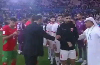 لاعب أردني يكشف سبب عدم مصافحته