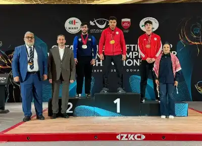 لاعب منتخب رفع الأثقال أبو حميدان