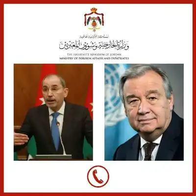 الصفدي يجري اتصالا هاتفيا مع غوتيريش..
