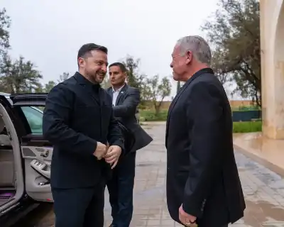 الملك يستقبل الرئيس الأوكراني في عمان