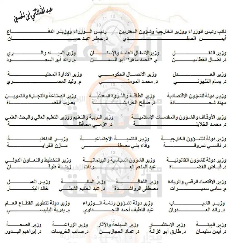 مدار الساعة,أخبار الأردن,اخبار الاردن,الإرادة الملكية السامية