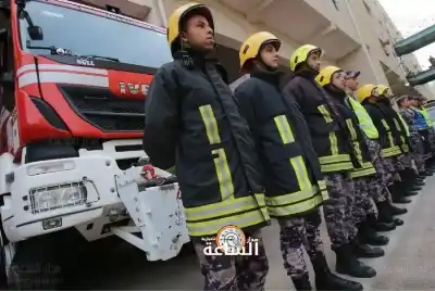 الأردن.. إخماد حريق مواد كيميائية بساحة