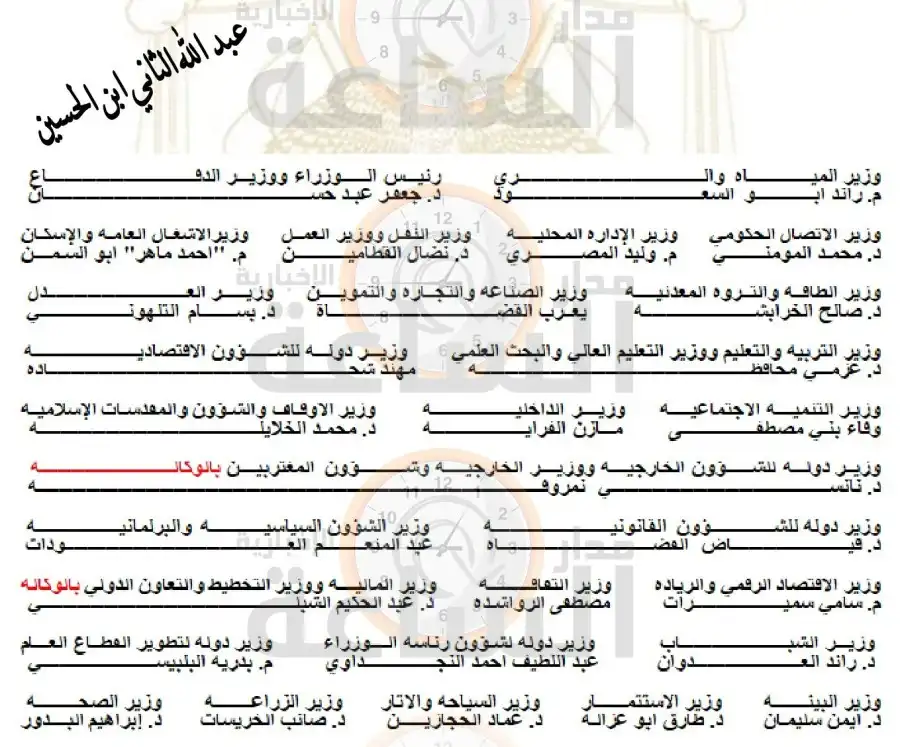 مدار الساعة,أخبار الأردن,اخبار الاردن,الملك عبدالله الثاني,وزارة الأوقاف والشؤون والمقدسات الإسلامية,وزارة الأوقاف,الإرادة الملكية السامية