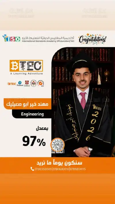 مهند ابو صعيليك.. مبارك الـ97%
