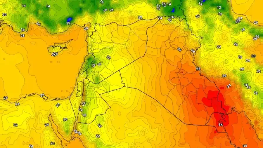 مدار الساعة,الطقس في الأردن اليوم,طقس الأردن,طقس العرب,طقس العرب الاردن,درجات الحرارة