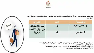 للأردنيين.. فرص عمل في العقبة (تفاصيل)