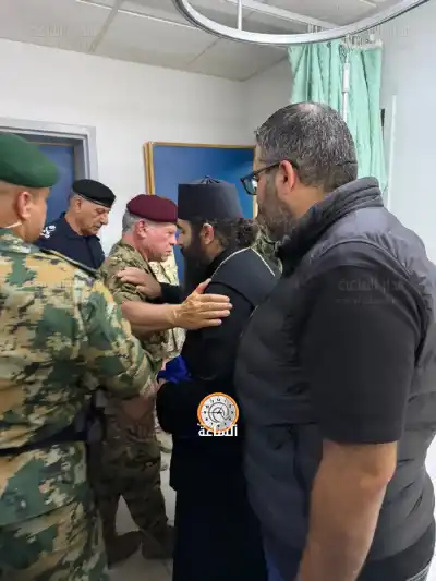 ‏الملك في مستشفى الكرك للاطمئنان على