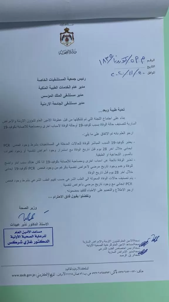 مدار الساعة,أخبار الأردن,اخبار الاردن,كورونا,كوفيد 19,وزارة الصحة