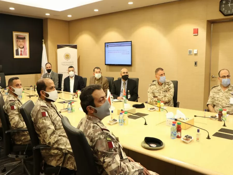 مدار الساعة,أخبار الأردن,اخبار الاردن,مازن الفراية,المركز الوطني للأمن وإدارة الأزمات,الملحق العسكري القطري يزور المركز الوطني للأمن وإدارة الأزمات، العميد الركن مبارك النصر، المقدم الركن مبارك الشهواني مساعد الملحق العسكري، الرائد الركن مبارك ال خليفة، الملازم فهد الحنزاب