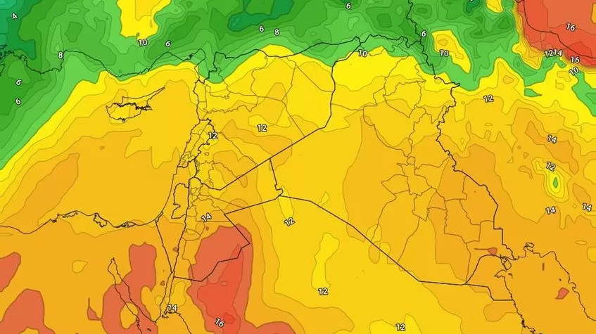 مدار الساعة,أخبار الأردن,اخبار الاردن,الحالة الجوية,درجات الحرارة