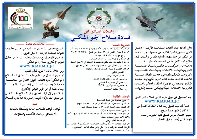 مدار الساعة,أخبار الأردن,اخبار الاردن,القوات المسلحة الأردنية,القوات المسلحة,الجيش العربي,سلاح الجو الملكي,القيادة العامة للقوات المسلحة,خدمة العلم